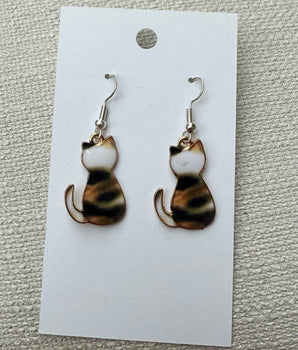 I'm Not Looking Cat Rescue Earrings