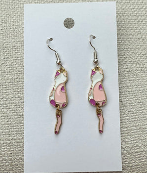 Lavender Cat Rescue Earrings