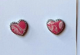 vday heart studs